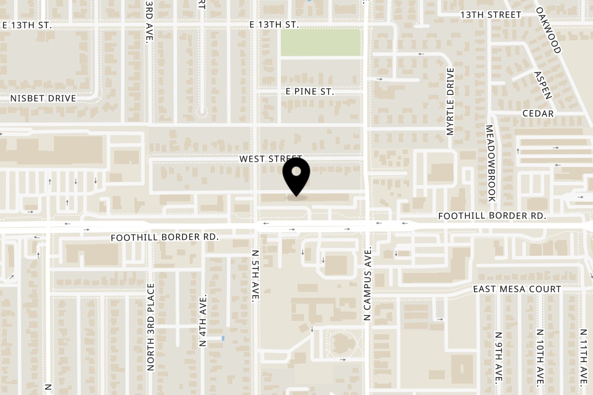 Map showing the location of Pho Planet on 583 E Foothill Blvd Unit 1 in Upland